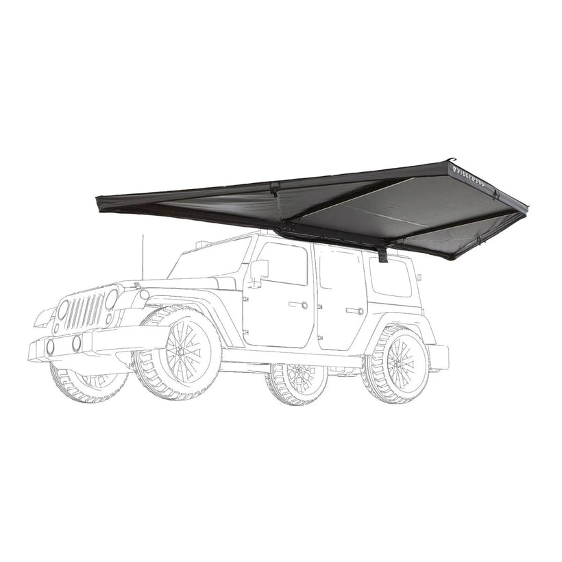 Auto Seitenmarkise 180° LEAF 2,0 m grau