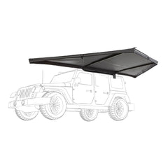 Auto Seitenmarkise 180° LEAF 2,0 m grau 1