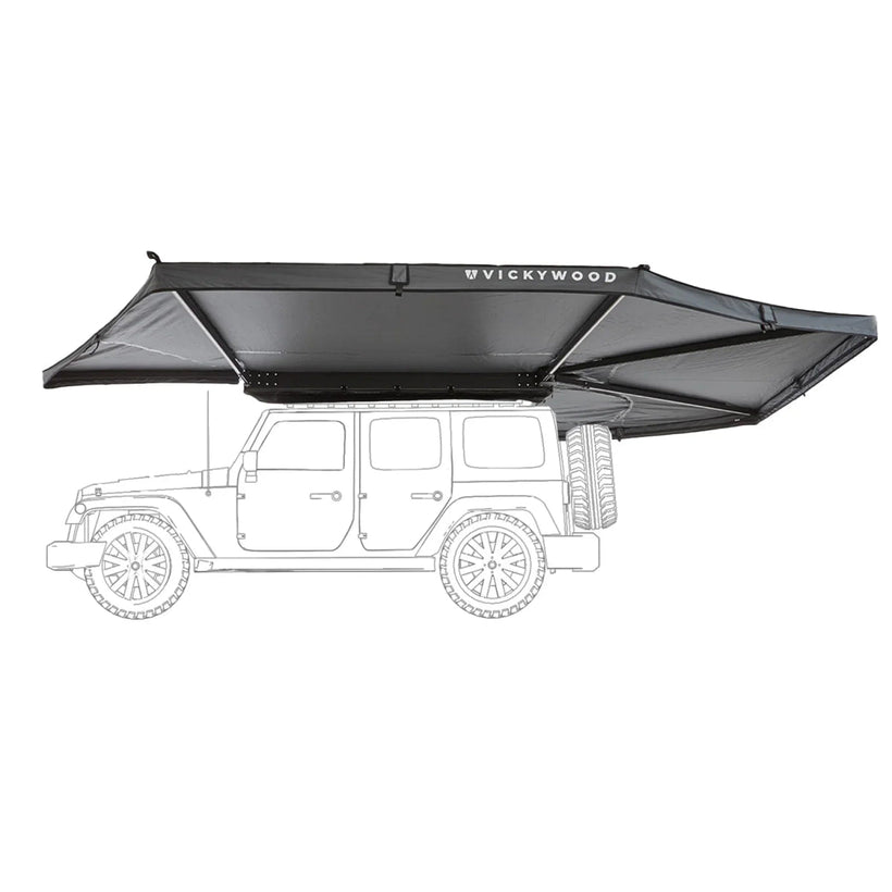 Auto Seitenmarkise 270° LEAF EXTENDED 2,5 m grau