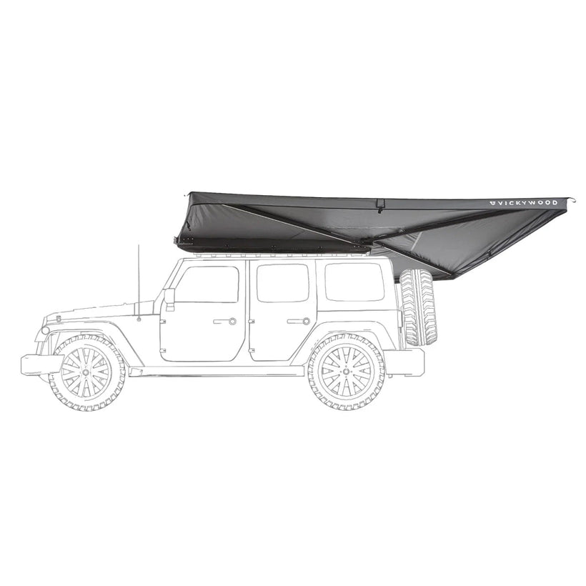 Auto Seitenmarkise 270° LEAF 2,5 m grau