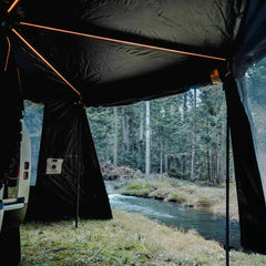 Seitenmarkise 270° LIGHT LEAF Freistehend 2,0 m von Vickywood sand 2