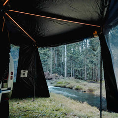 Zeltraum zu Seitenmarkise 270° LIGHT LEAF 2,0 m von Vickywood sand 3