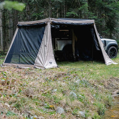 Zeltraum zu Seitenmarkise 270° LIGHT LEAF 2,0 m von Vickywood sand 5